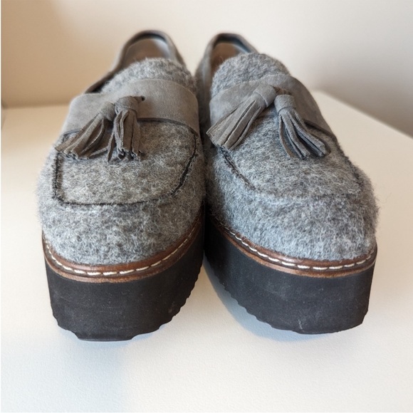 L'intervalle Grey Wool Platform Loafers size 8 / 39 - Picture 2 of 7